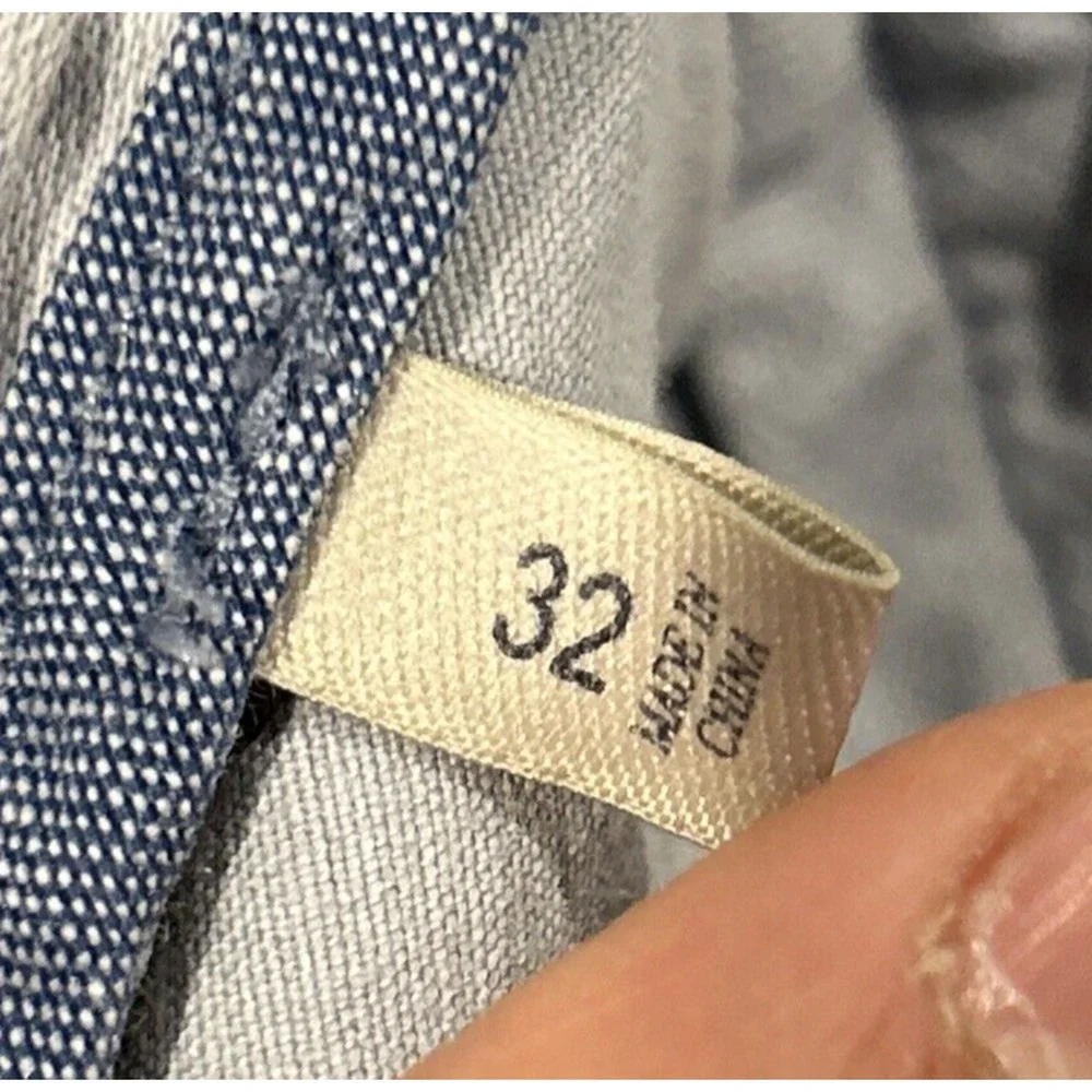 Faherty Shorts Mens 32x9 Cotton Casual Formal Light Wash Chino